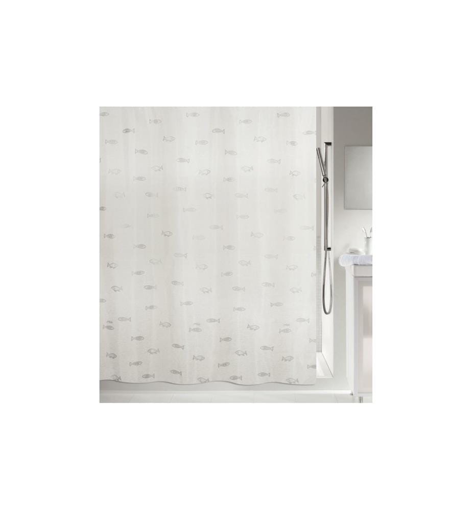 SPIRELLA - Rideau de douche Kos 180 x 200 cm, Gris clair