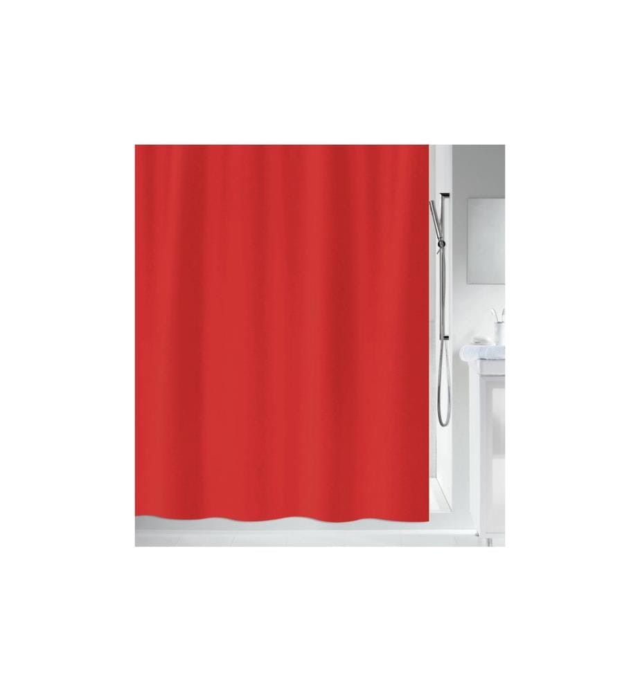 SPIRELLA - Rideau de douche Primo 180 x 200 cm, Rouge