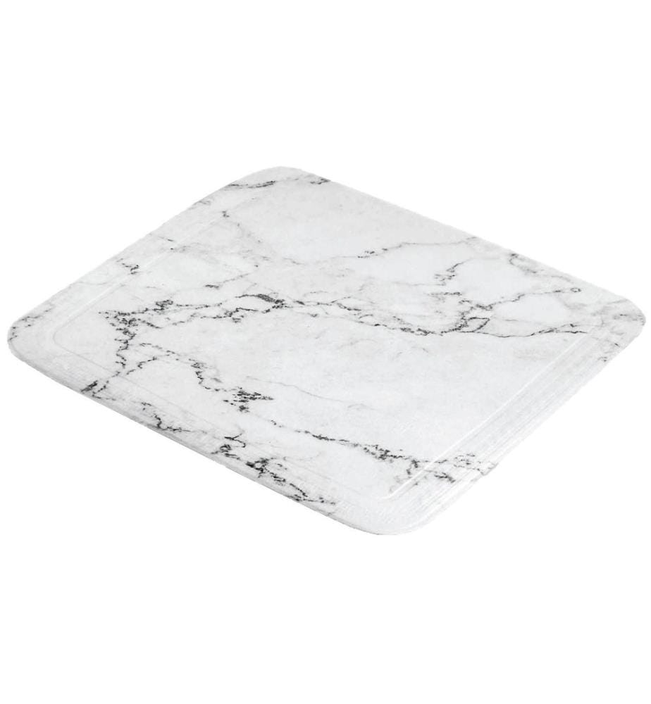 KLEINE WOLKE - Tapis de douche Marble 55 x 55 cm, Gris/Blanc