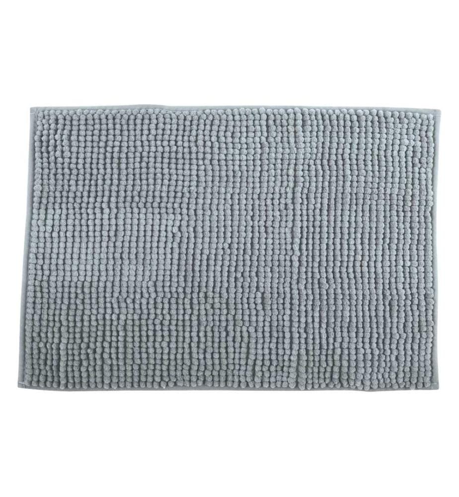 MSV - Tapis de bain Chenille 40 x 60 cm, Gris clair