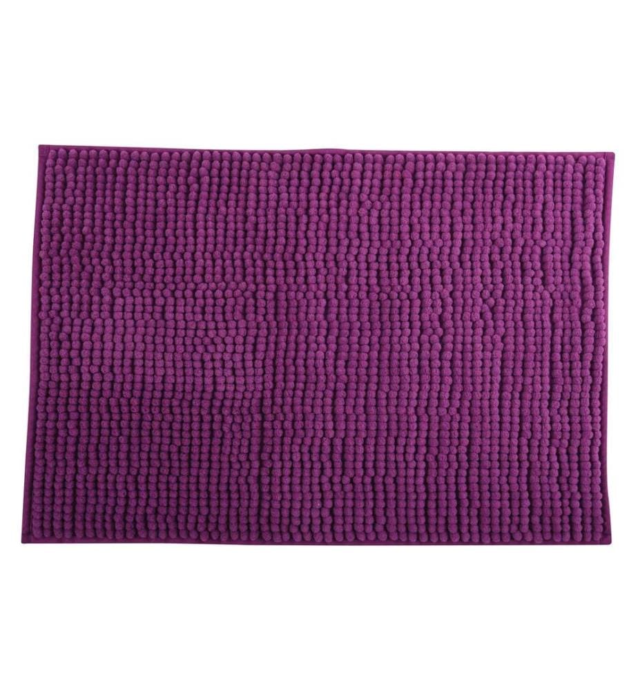 MSV - Tapis de bain Chenille 40 x 60 cm, Violet