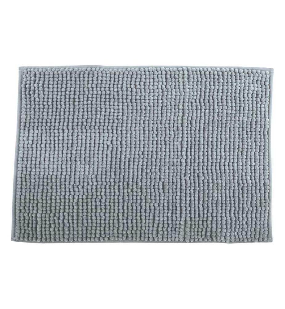 MSV - Tapis de bain Chenille 60 x 90 cm, Gris clair