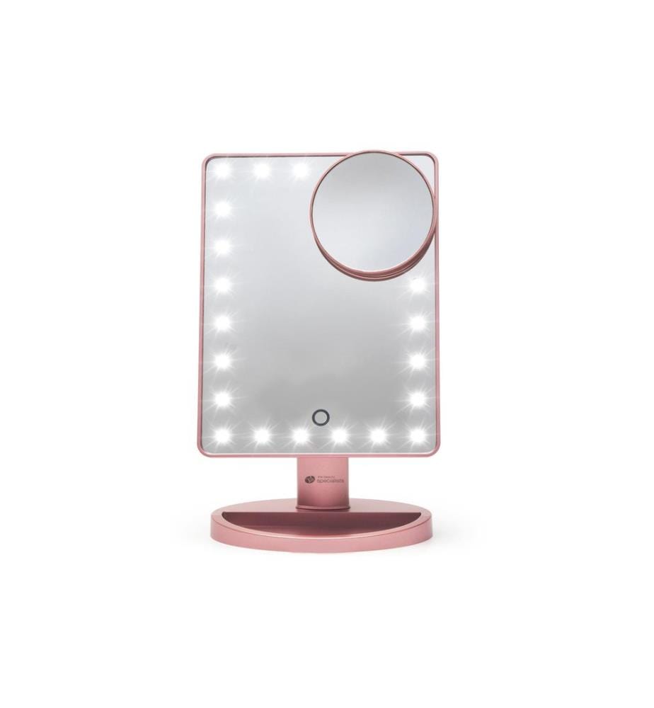 RIO - Miroir cosmétique 24 LED Touch Or rose