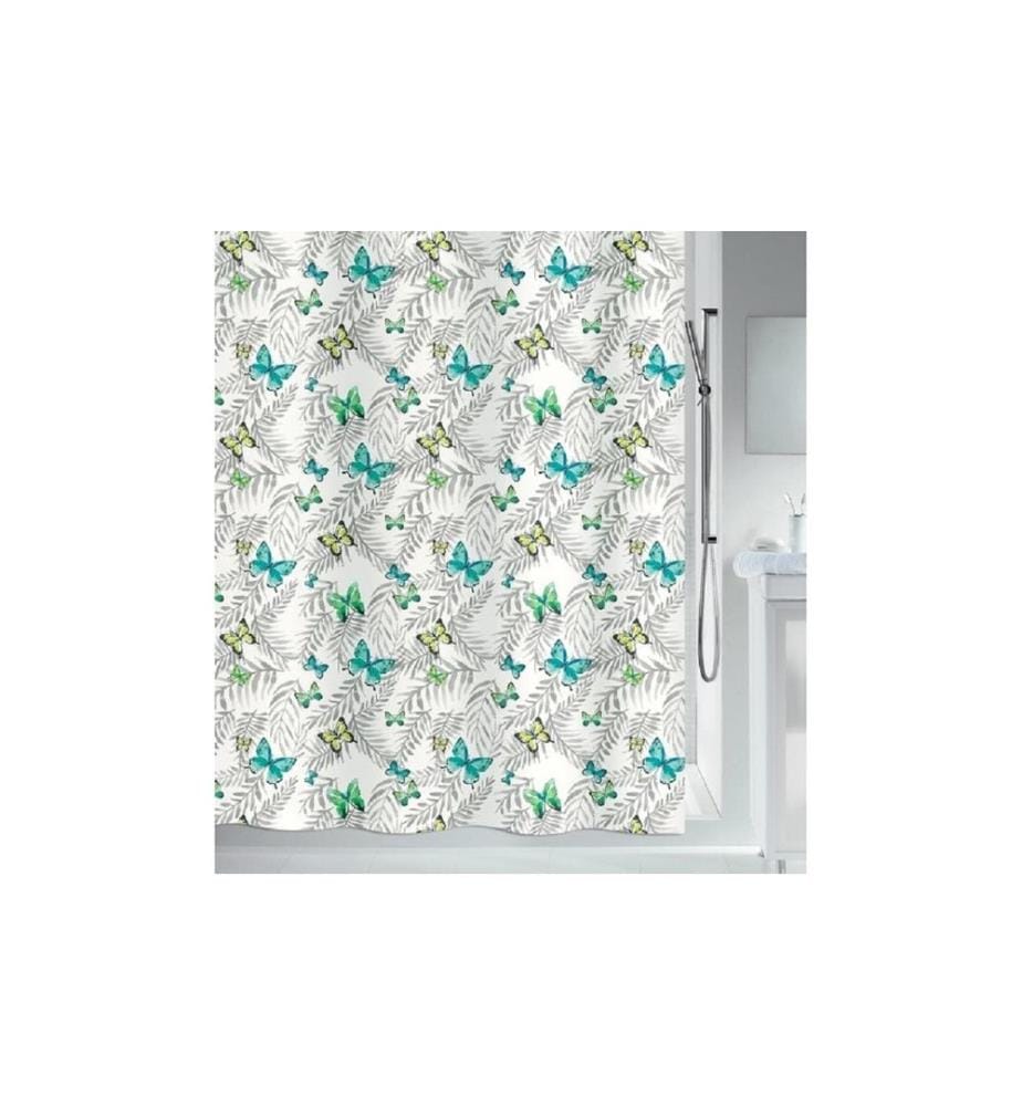 SPIRELLA - Rideau de douche Papillon 180 x 180 cm, Multicolore