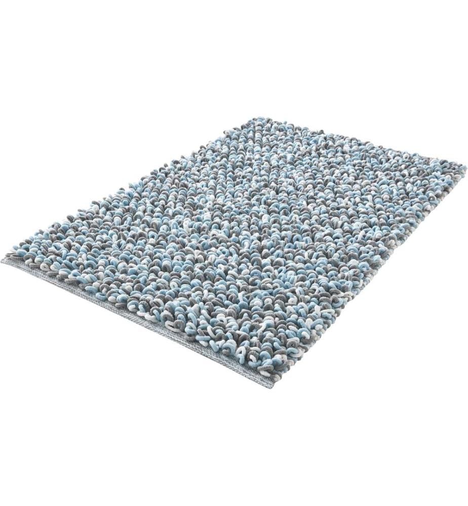 KLEINE WOLKE - Tapis de bain Sling 70 x 120 cm, Bleu/Blanc