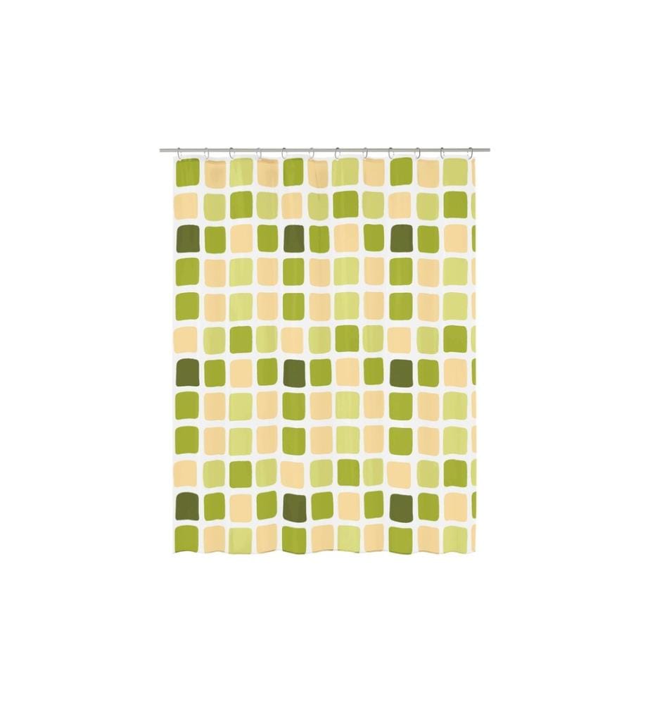 KLEINE WOLKE - Rideau de douche Sonny 180 x 200 cm, Vert