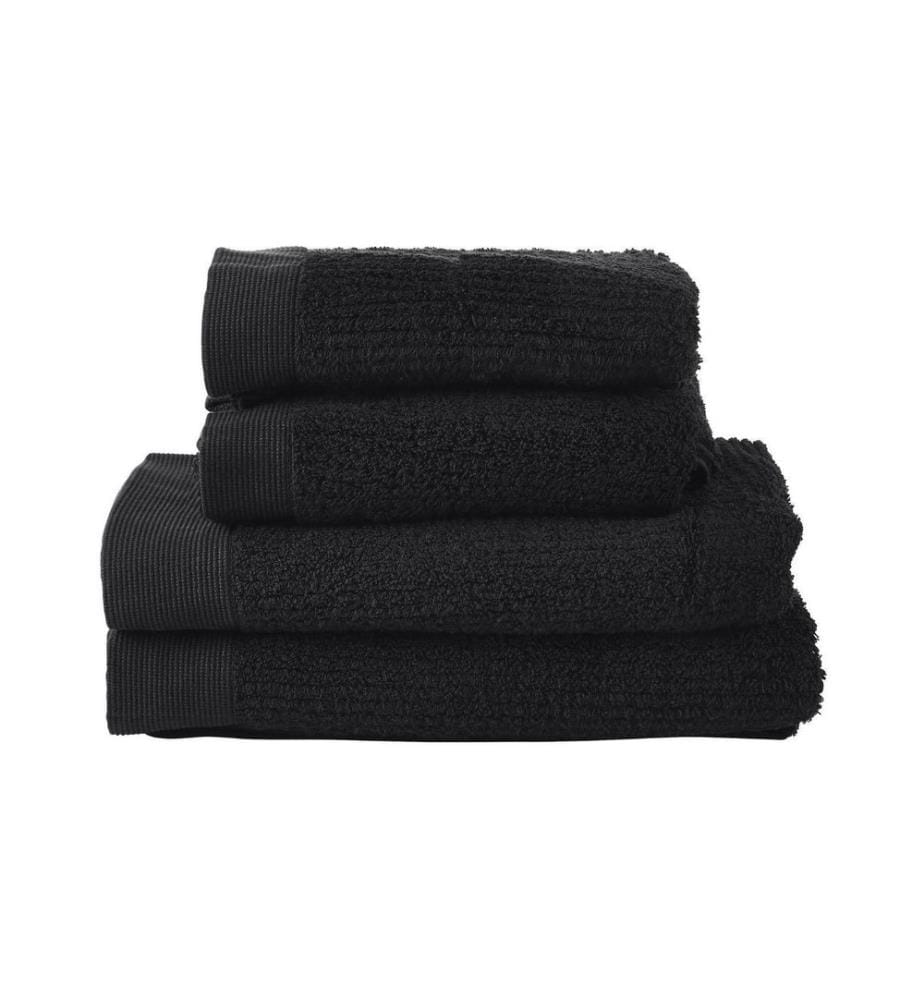 ZONE DENMARK - Set de linge éponge Classic 50 x 100 cm ; 70 x 140 cm, noir
