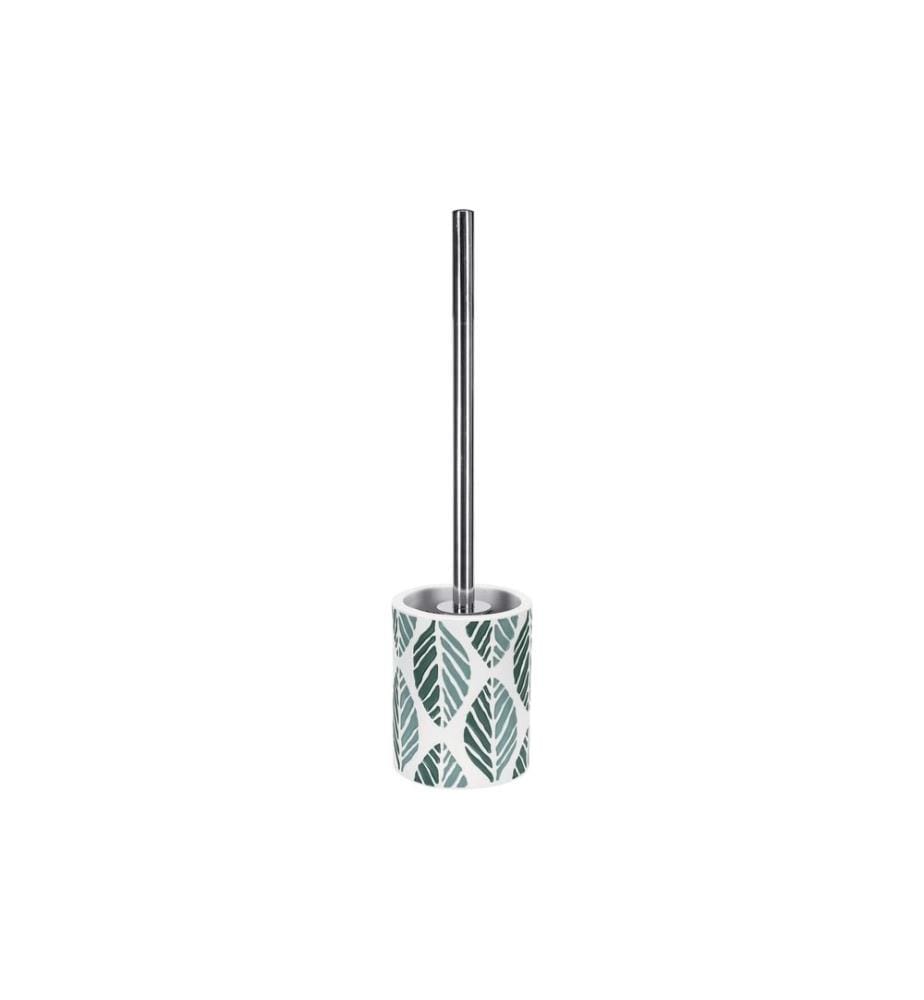 KLEINE WOLKE - Brosse à toilettes Leaf Vert/Blanc, grès