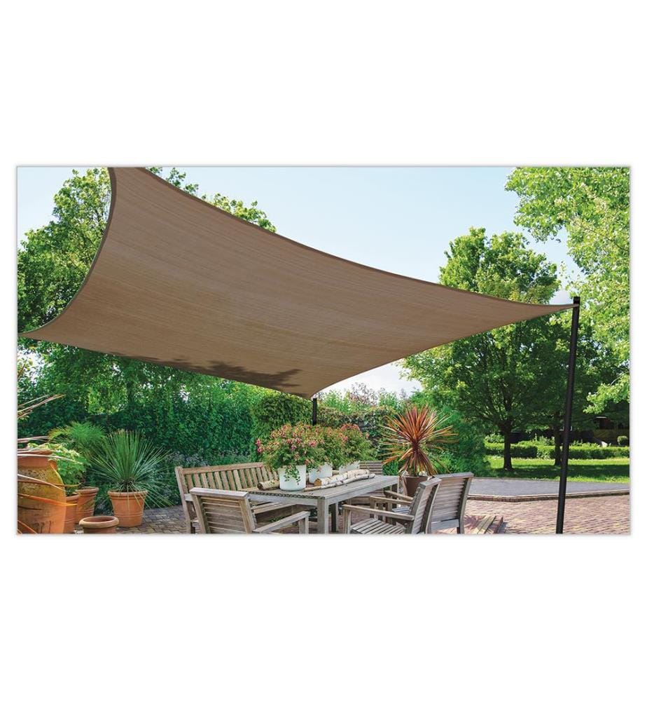 Voile d'ombrage rectangulaire - 4 x 3 m - Taupe