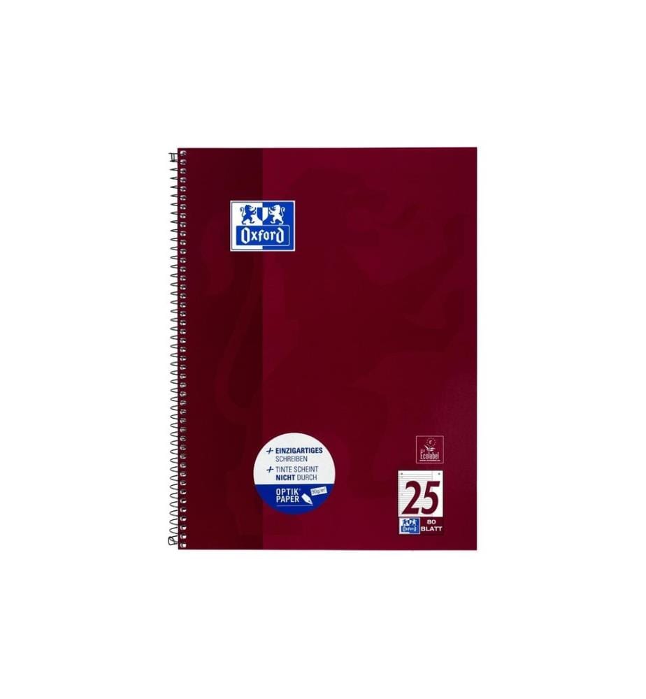 Oxford Cahier Bloc-notes collège A4+, ligné, prune