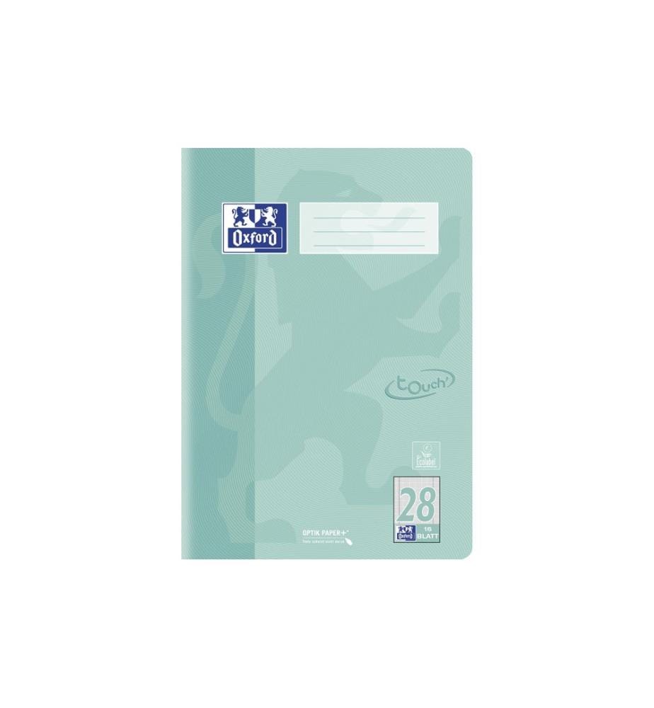 Oxford Carnet de notes A4, À carreaux, Vert