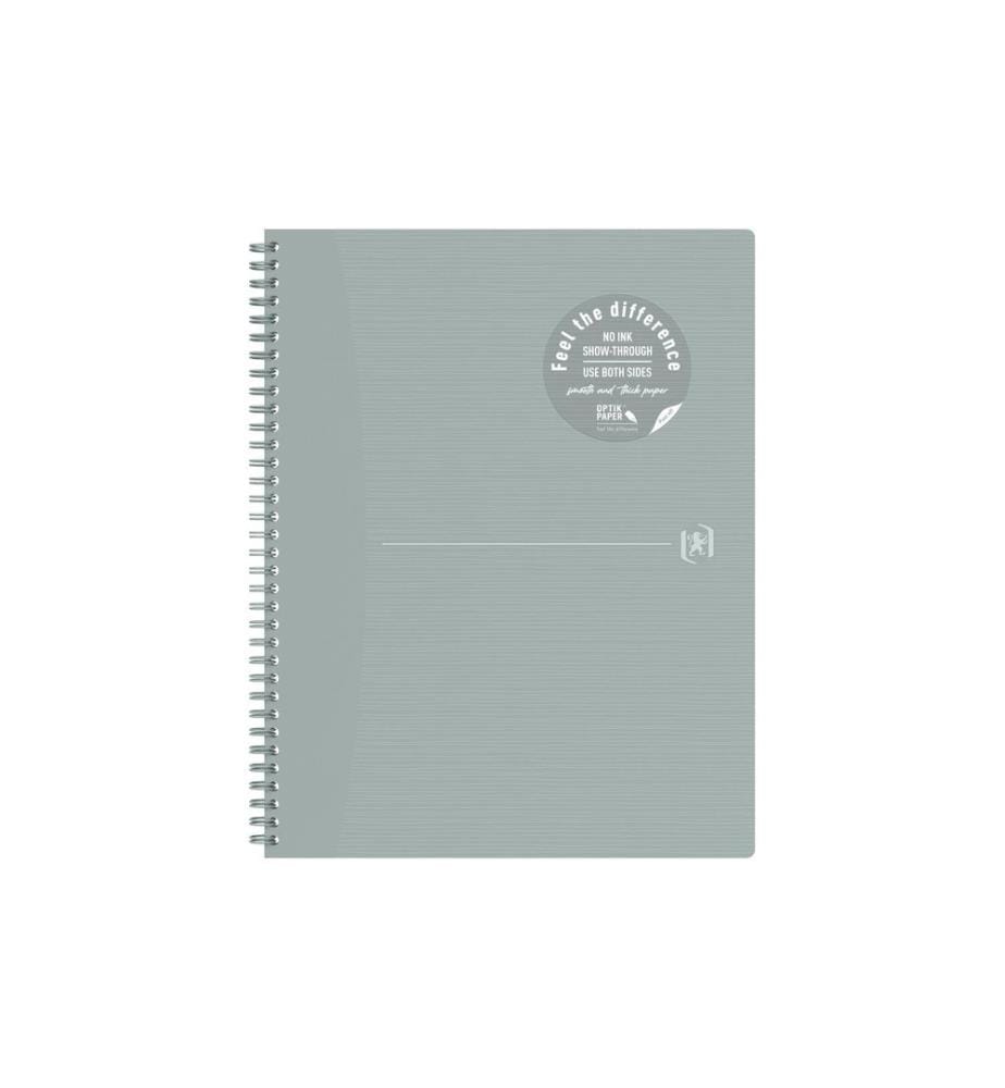 Oxford Bloc-notes A4+, quadrillé, gris clair