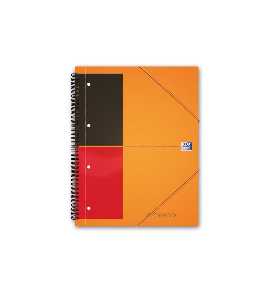 Oxford Carnet de notes International Meetingbook, A4 +, À lignes, Orange