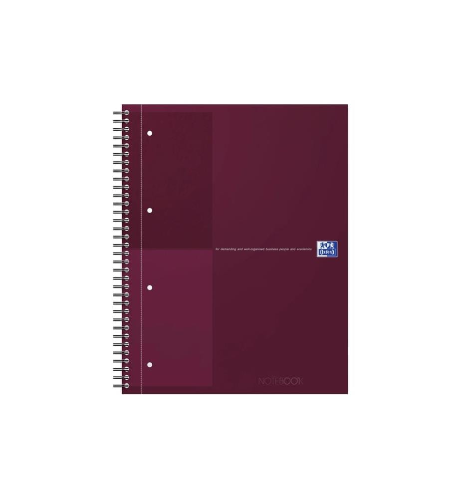 Oxford Bloc-notes A4, À lignes, Rouge foncé