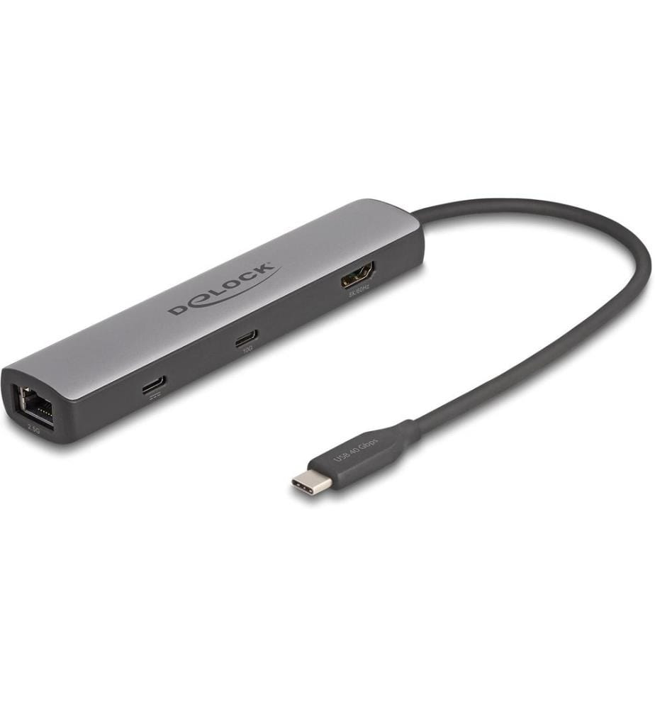 DELOCK - Station d'accueil USB-C HDMI/USB 10 Gbps/2.5 Gigabit LAN/PD 3.0