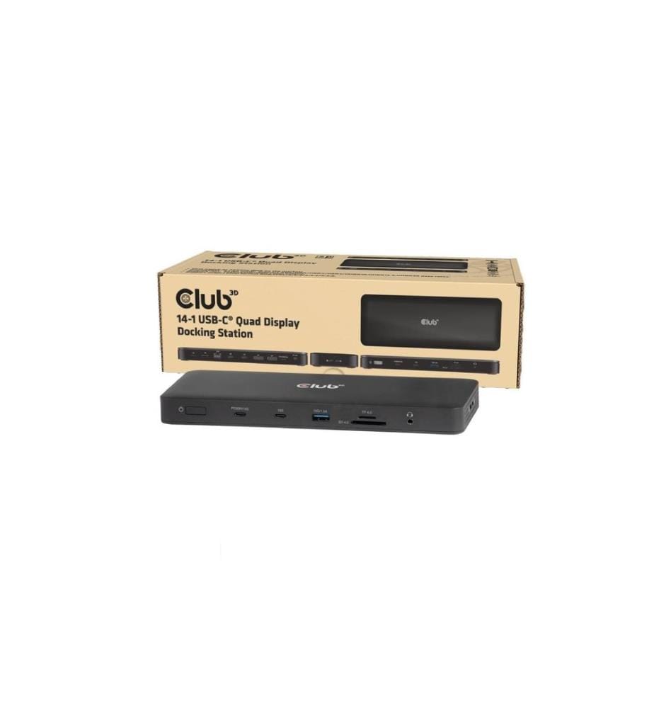 Club 3D - Station d'accueil CSV-2540 14-1 Écran Quad USB-C
