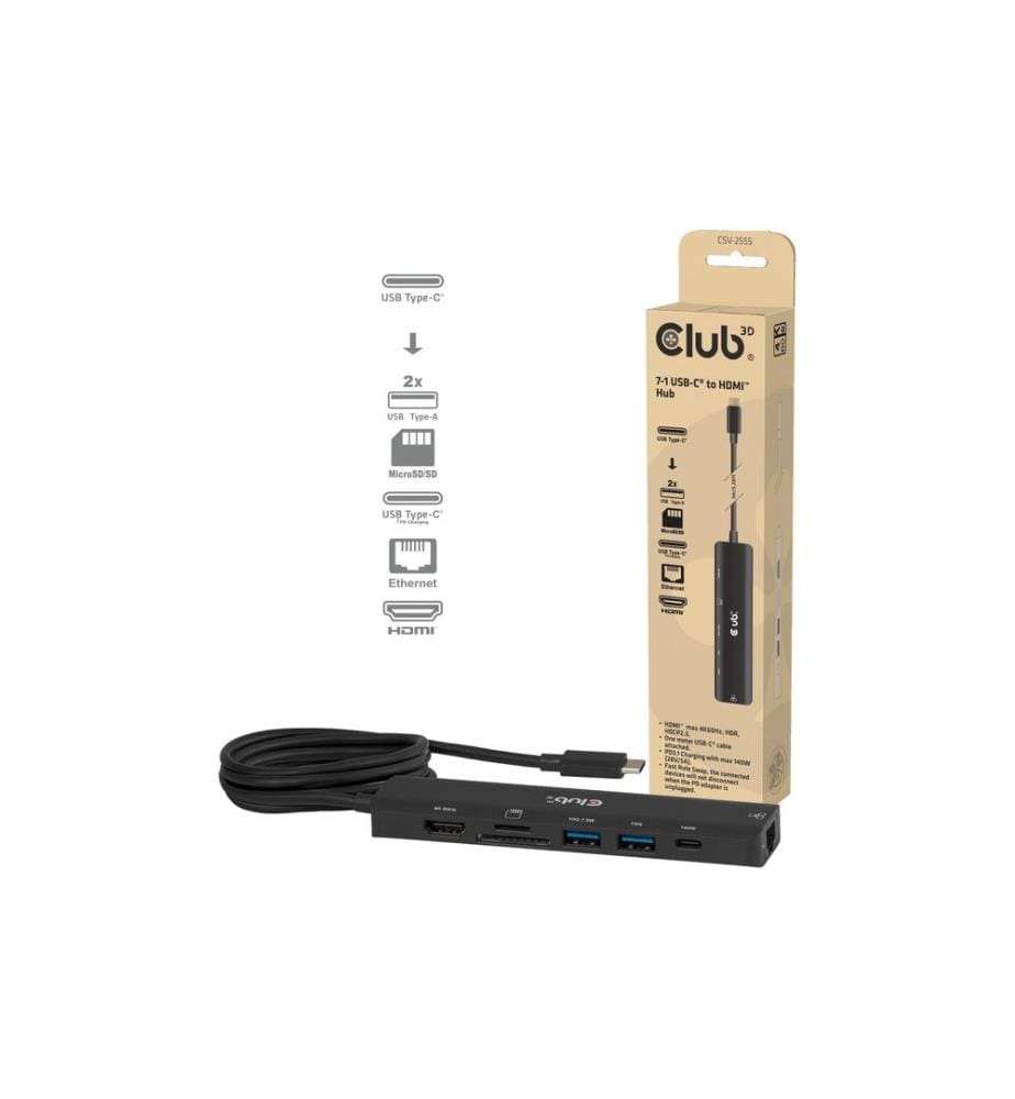 Club 3D - Station d'accueil CSV-2555 Hub Type-C 7-1