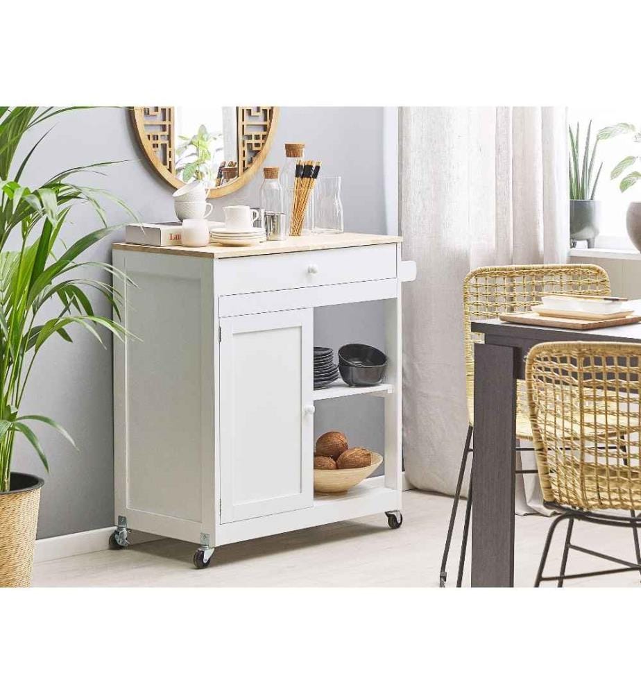 Chariot de cuisine TRAPANI Blanc
