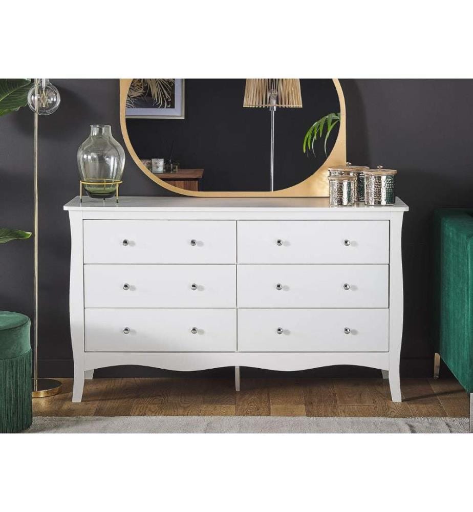 Commode à 6 tiroirs WINCHESTER Blanc