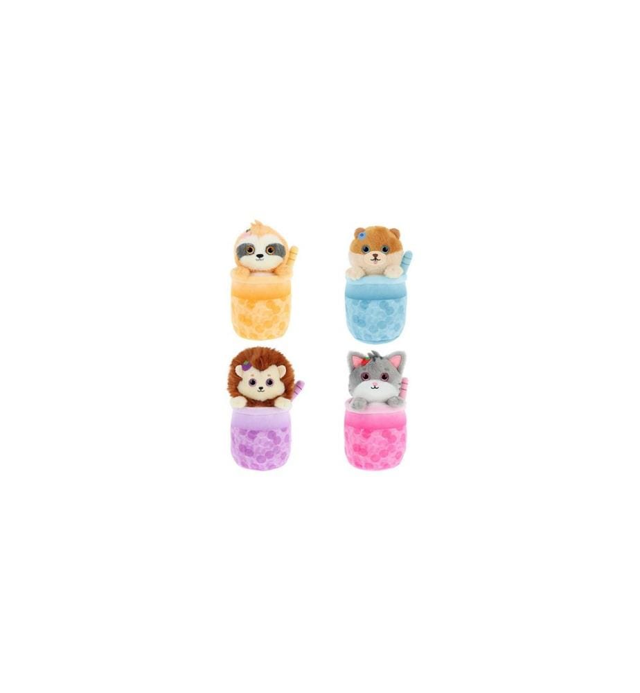 Keeleco - Peluche Bubble Tea animaux assortis 15 cm