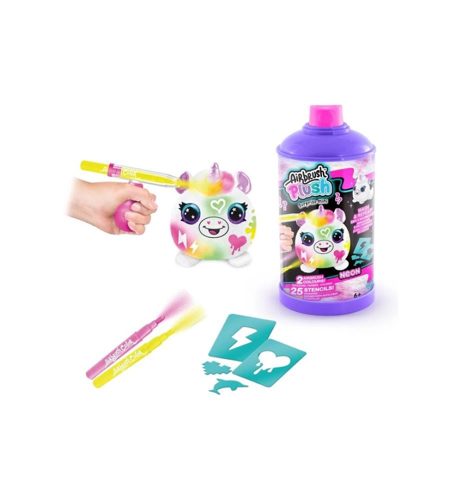 Canal Toys - Peluche Airbrush Plush  Neon Mini Mystery Kit assorti