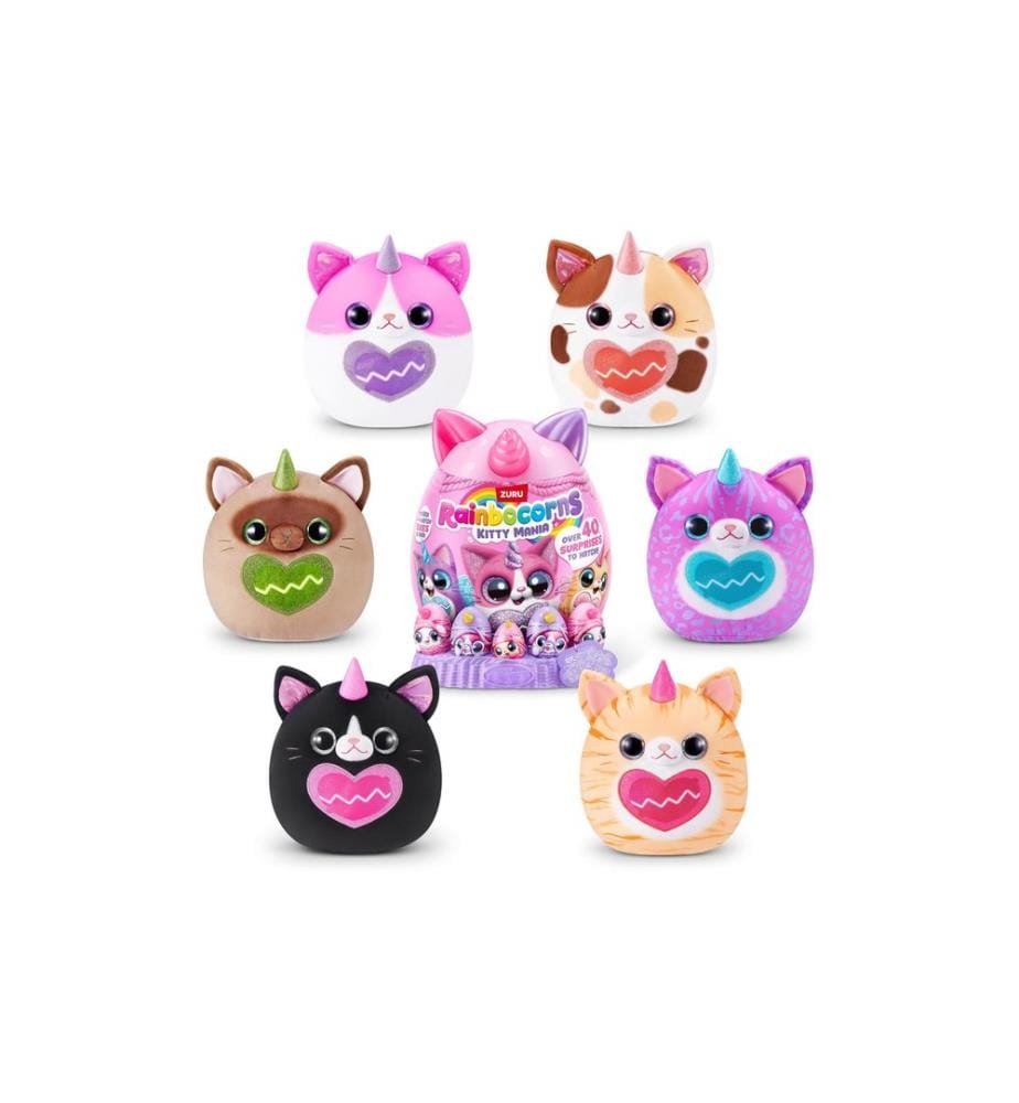 Zuru - Animal en peluche Rainbocorns Eggzania Kitty Mania assorti