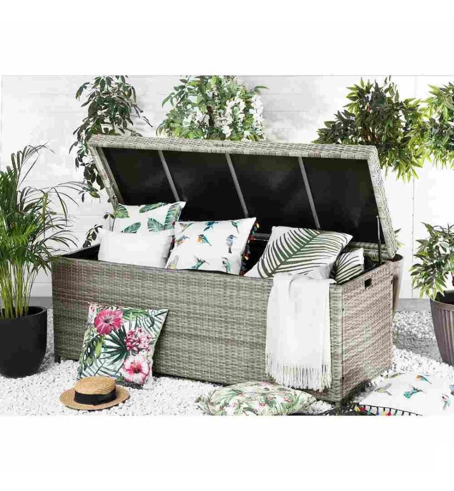 Coffre de rangement MODENA 158 cm 63 cm Gris