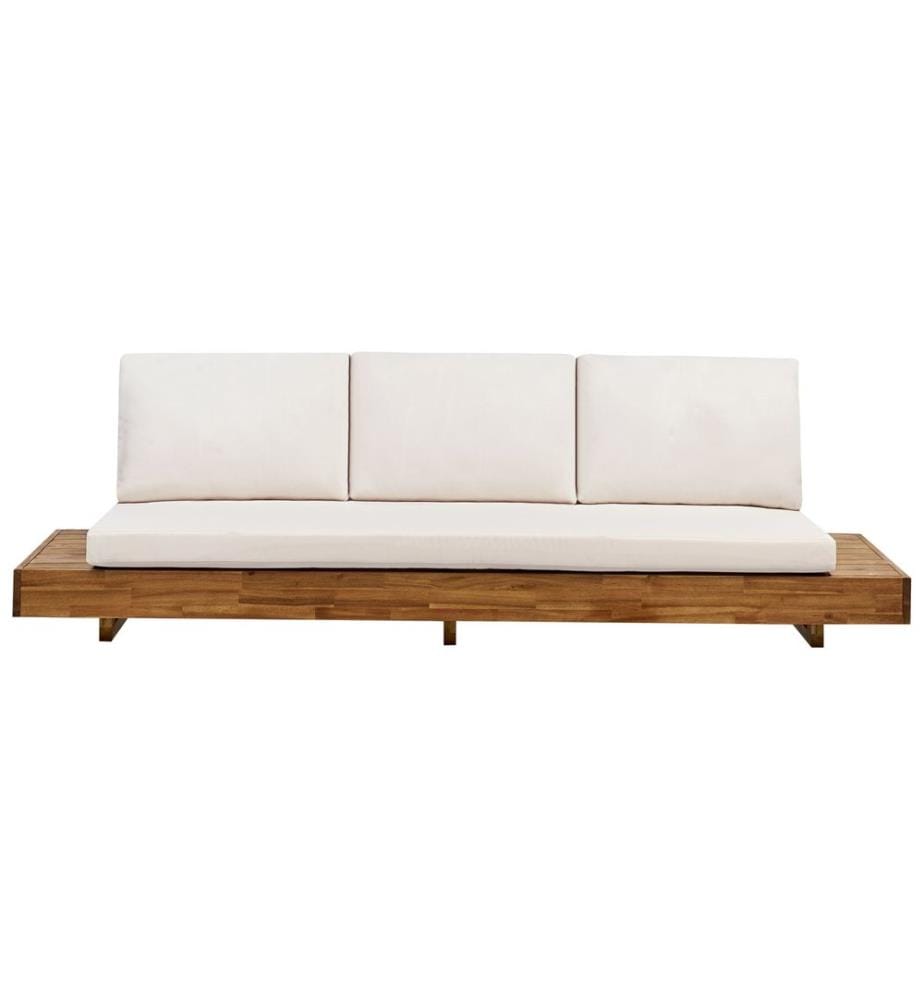 Canapé de jardin 3 places MARETTIMO Bois d'acacia certifié Marron