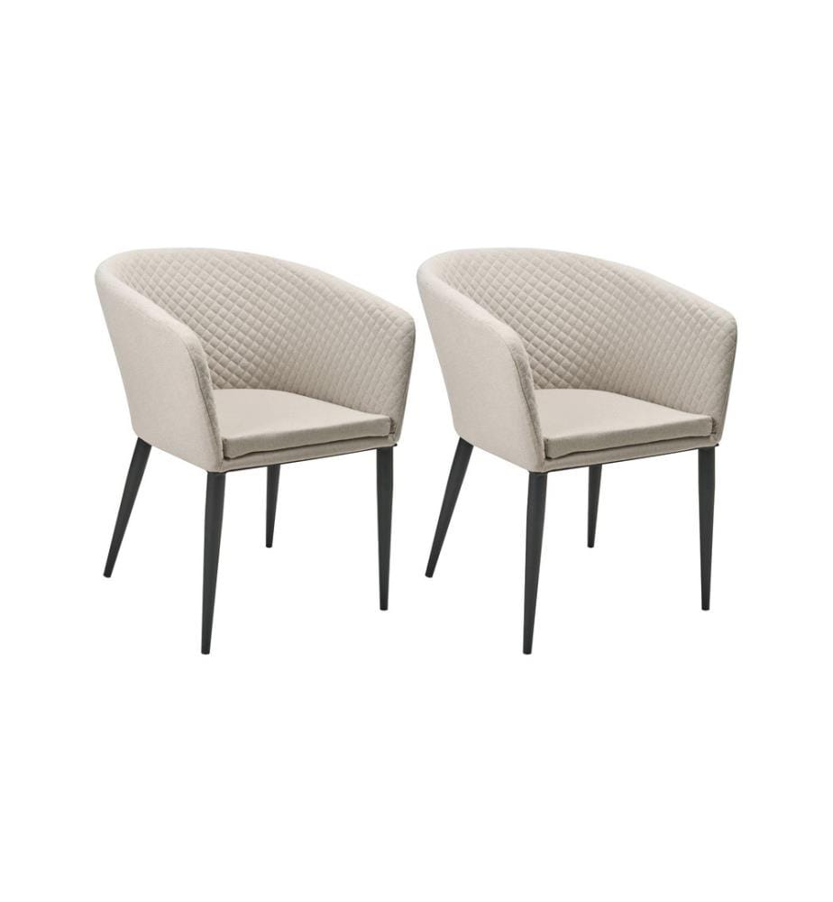 Lot de 2 chaises de jardin CURGOS Tissu Beige