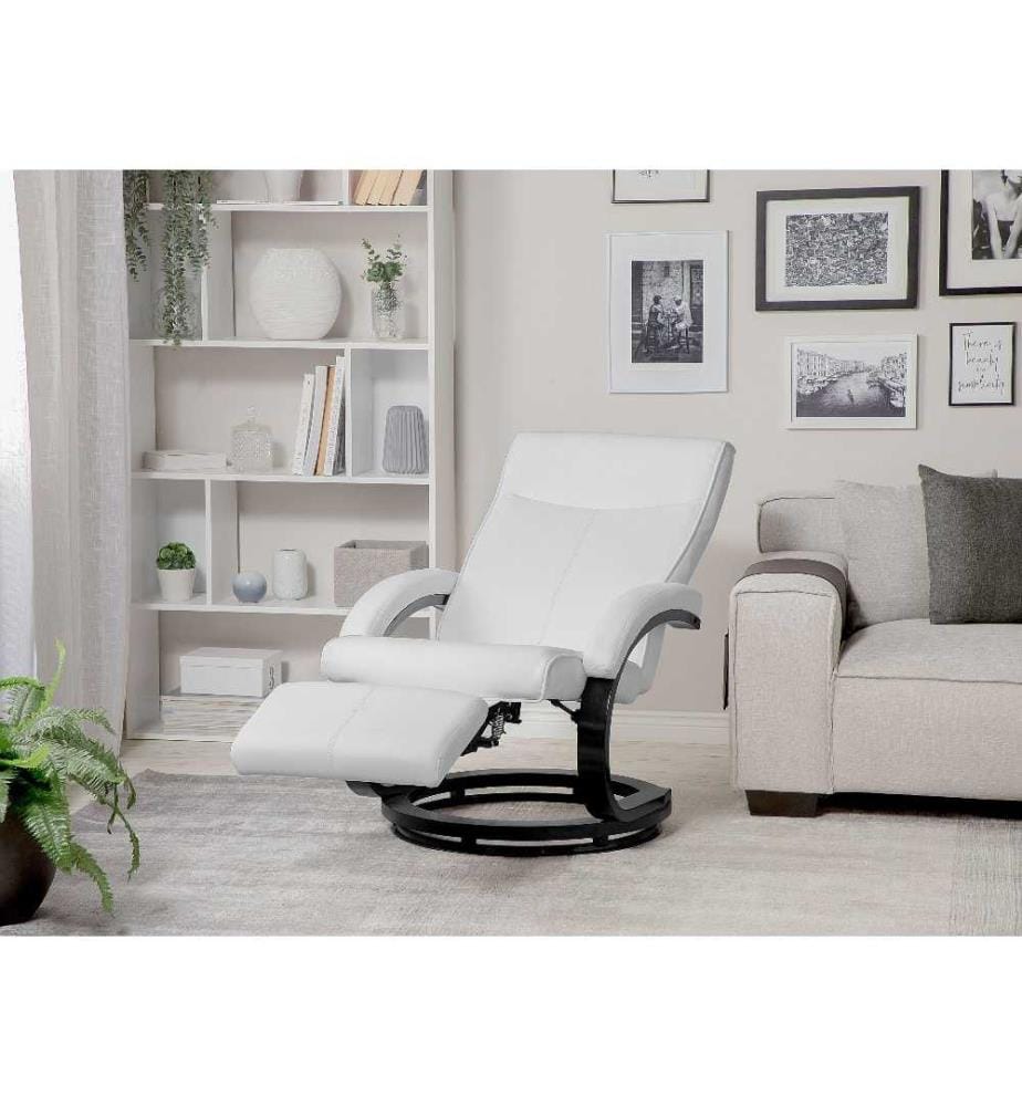 Fauteuil inclinable MIGHT Repose-pieds inclus Cuir PU Blanc
