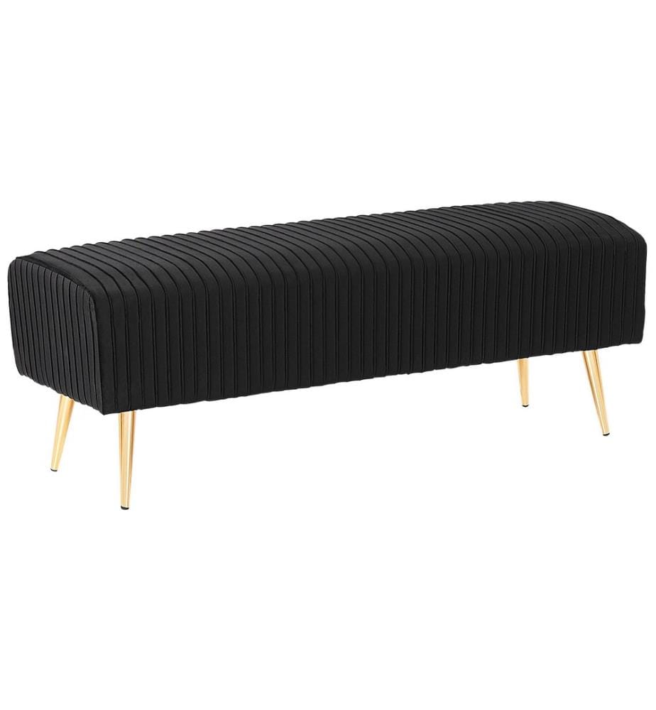 Banc rembourré PATERSON Velours Noir