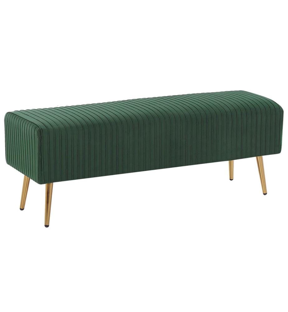 Banc rembourré PATERSON Velours Vert émeraude