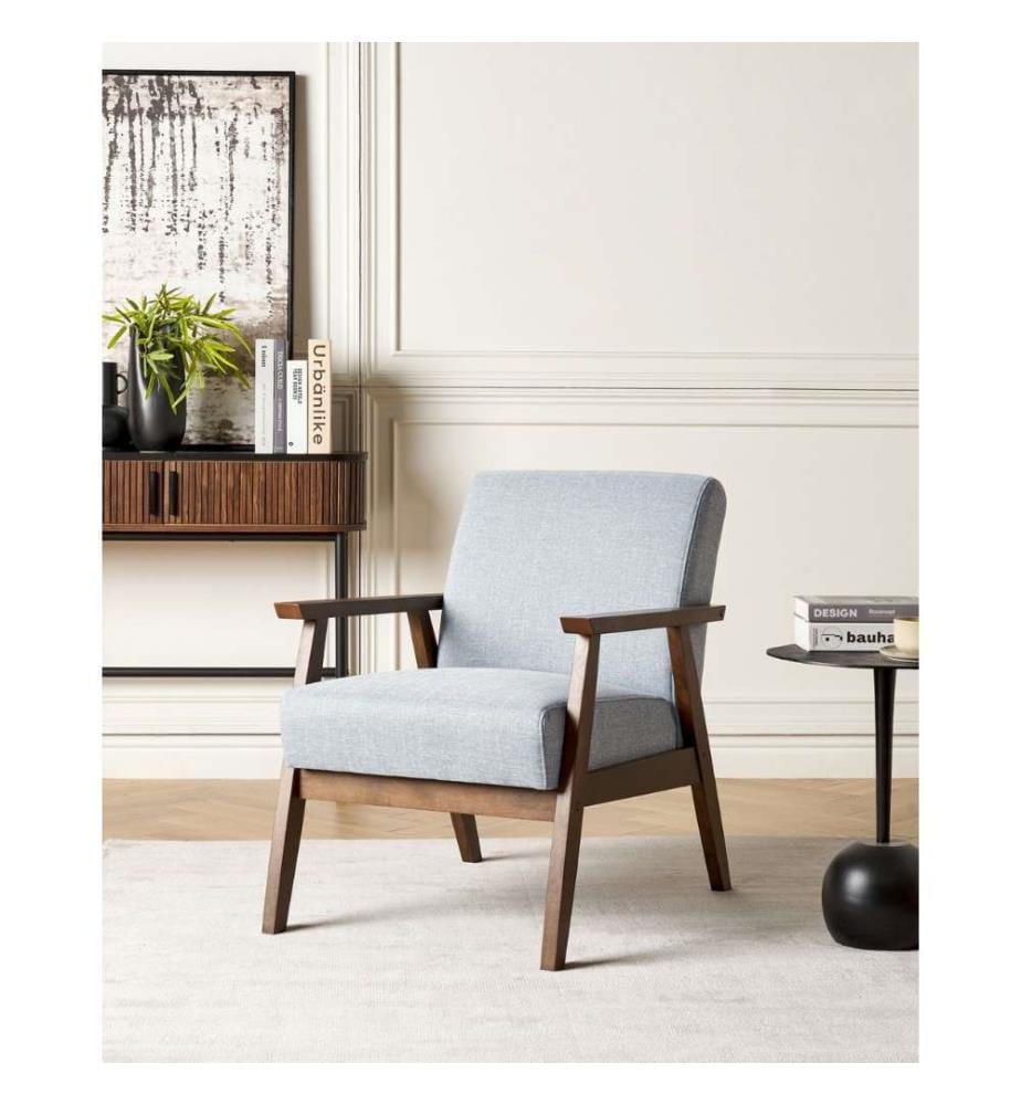Fauteuil ASNES Tissu Gris clair