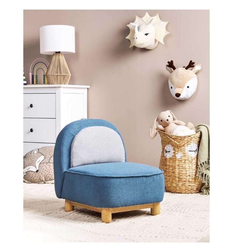 Fauteuil pour enfants Dinosaure FABORG Tissu Bleu