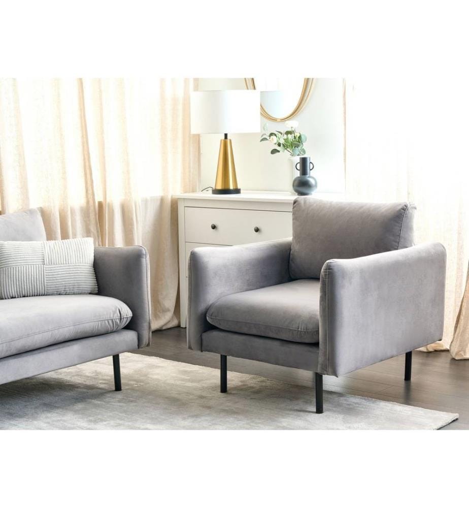 Fauteuil VINTERBRO Velours Gris