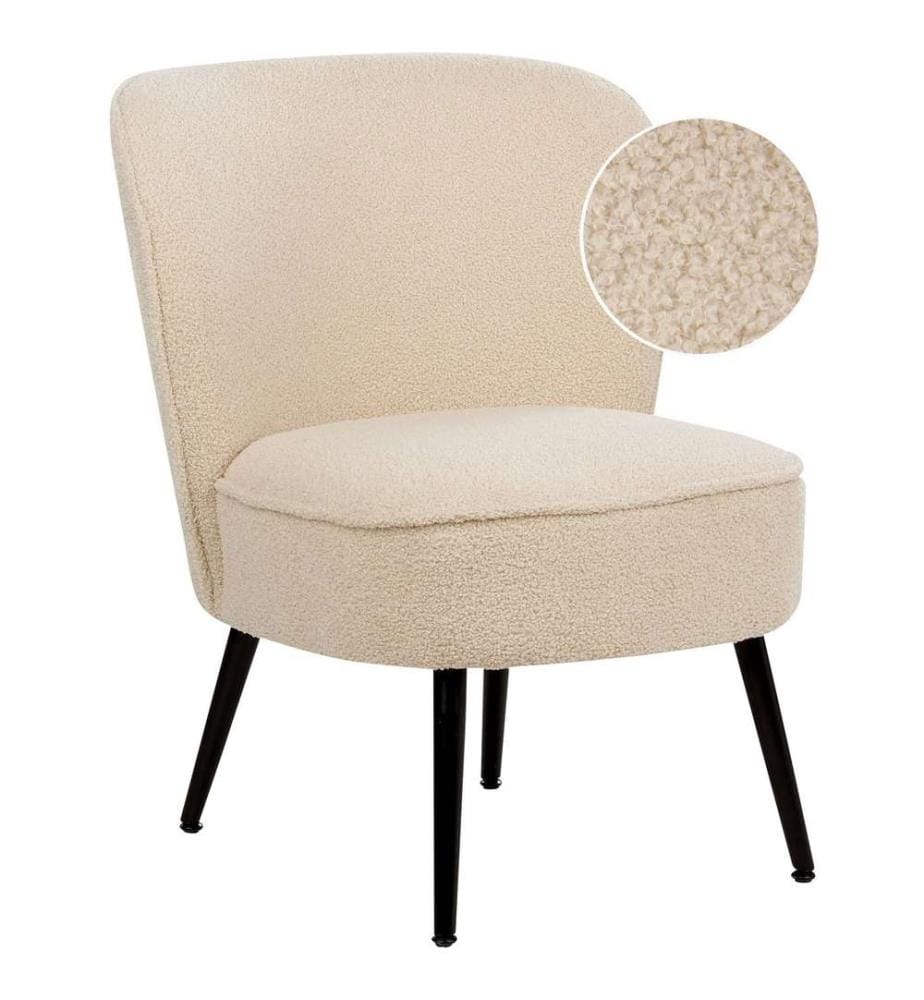 Fauteuil VOSS Bouclé Beige clair