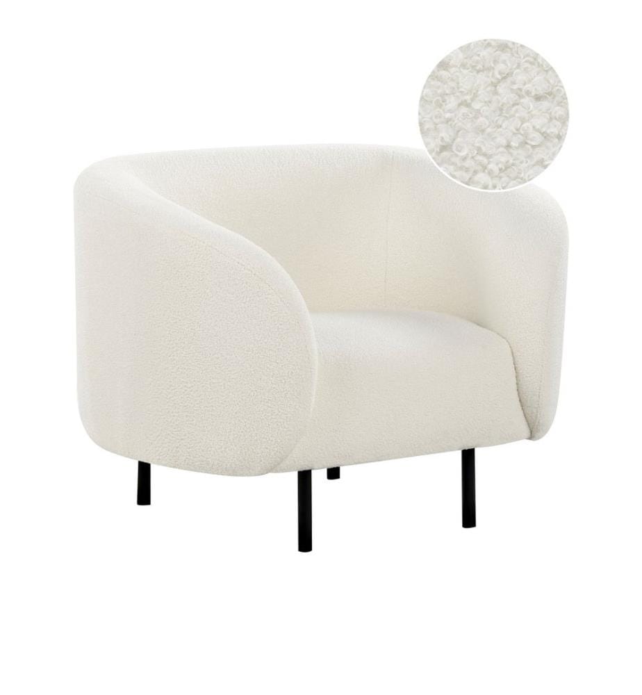 Fauteuil LOEN Bouclé Blanc