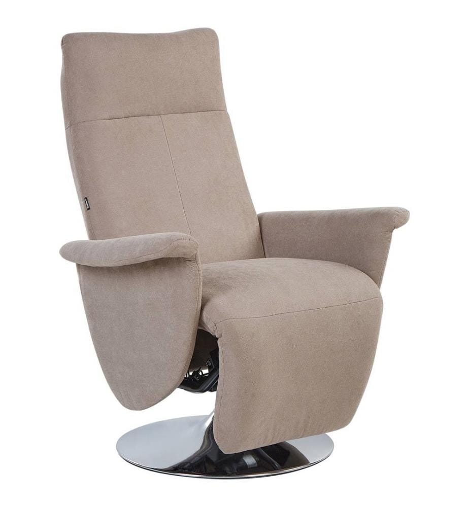 Fauteuil inclinable PRIME Repose-pieds inclus Tissu Taupe