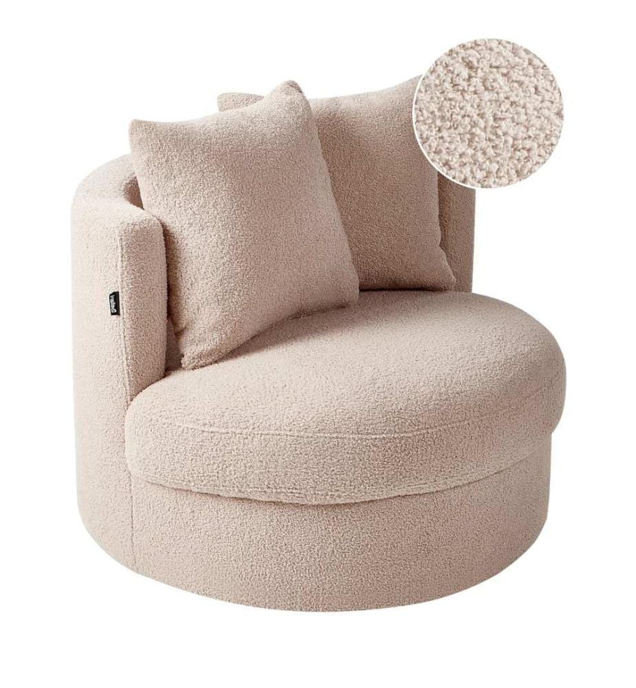 Fauteuil DALBY Bouclé Beige