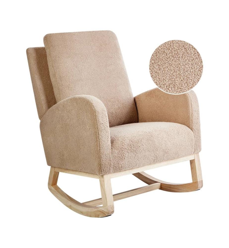 Fauteuil à bascule ALSTA Bouclé Beige