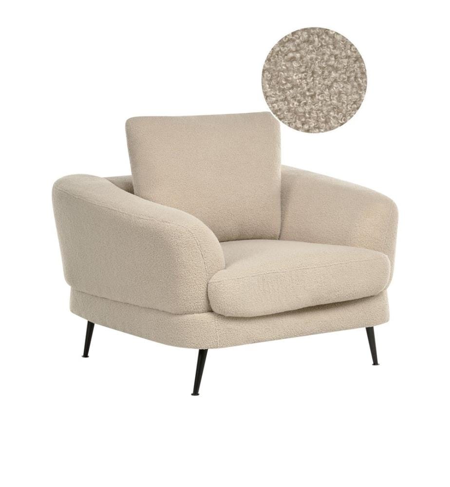 Fauteuil KJAER Bouclé Beige clair