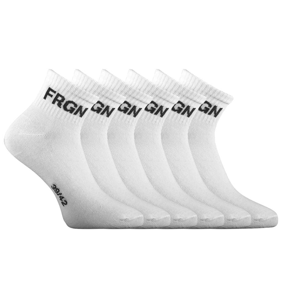 Lot de 6 Paires de Chaussettes Quarter Freegun - Blanc et Noir