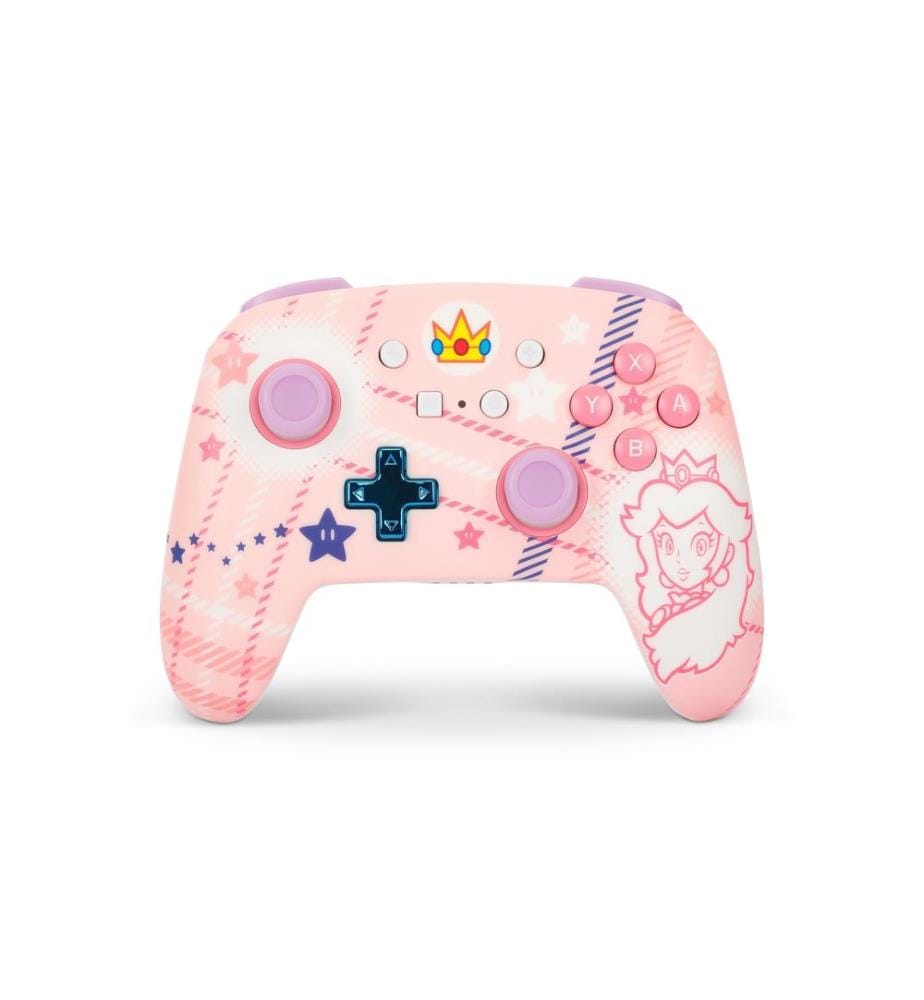 Power A - Enhanced Wireless Controller Princess Peach Plaid