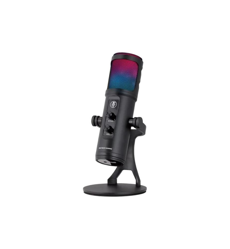 DELTACO - Microphone GAM-171 RGB Jeux, Noir