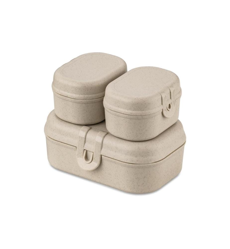 KOZIOL - Boîte casse-croûte Pascal Ready Mini Gris/Jaune