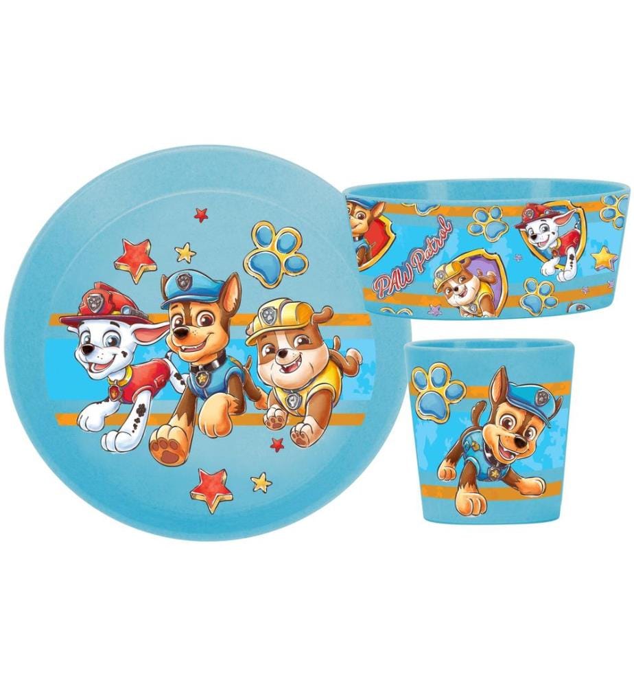 KOZIOL - Service de table pour enfants Connect Paw Patrol, 3 pièces, Bleu