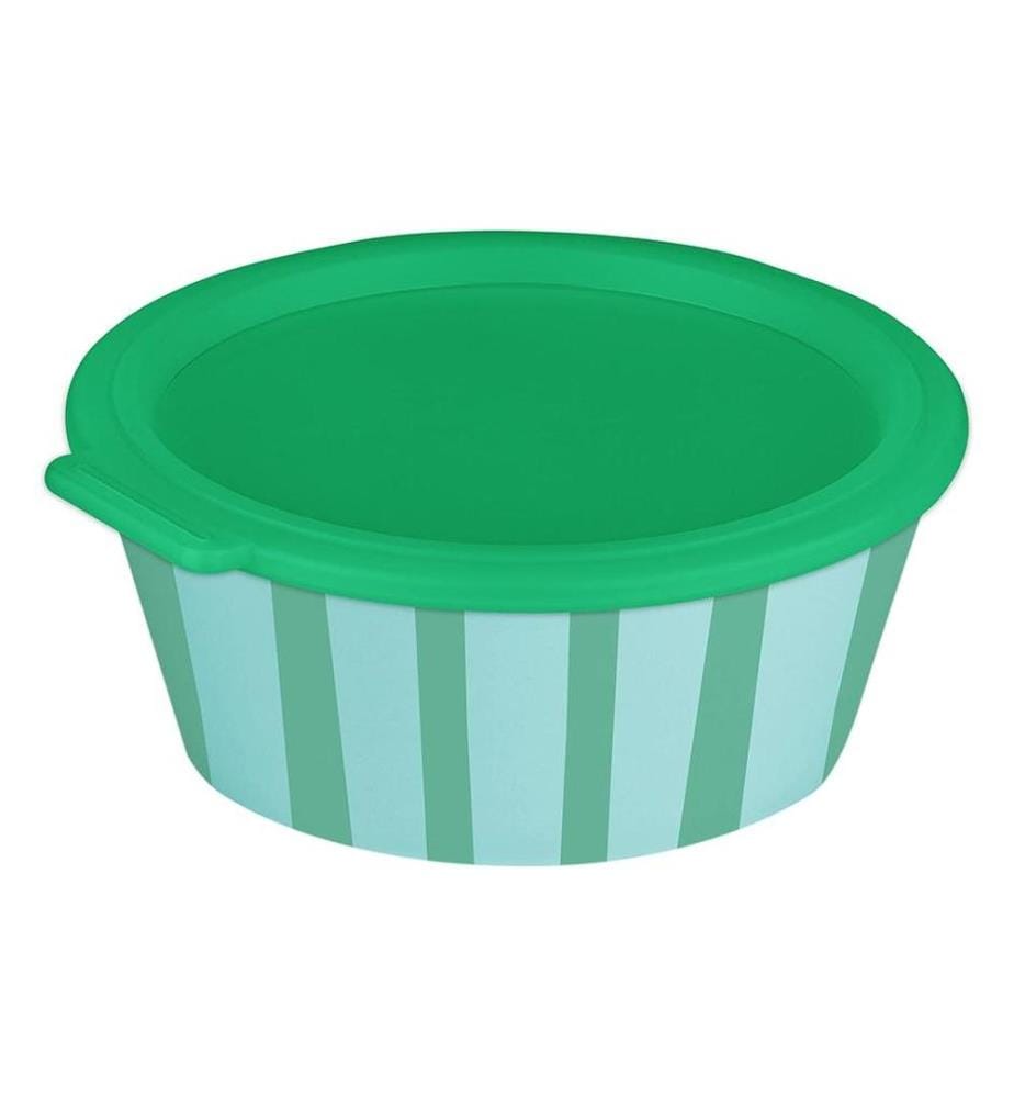 KOZIOL - Coupe Nora Box Stripes 18.8 cm, Sweet Blue/Strong Green