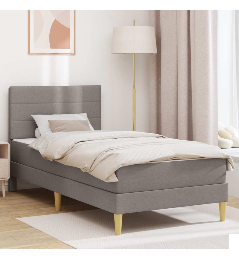 Cadre de lit Taupe 90 x 200 cm Polyester