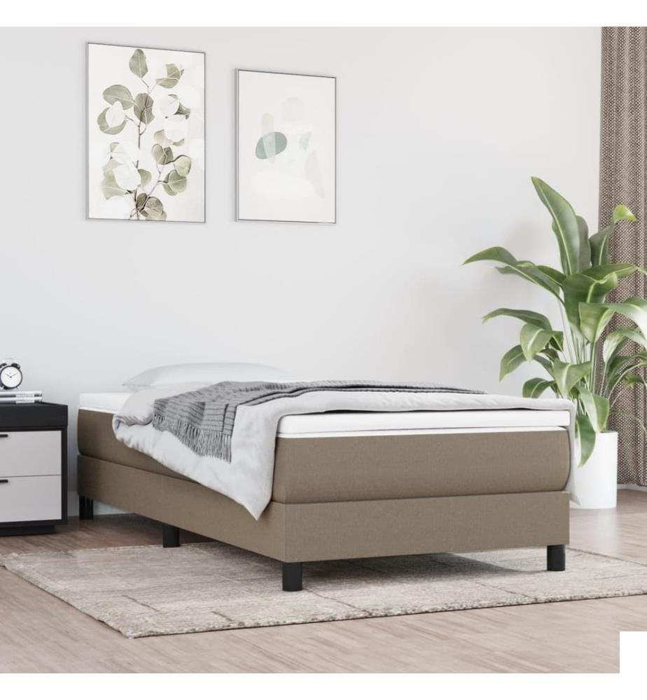 Matelas de lit à ressorts ensachés fermeté moyenne Taupe 80x200x20 cm Tissu