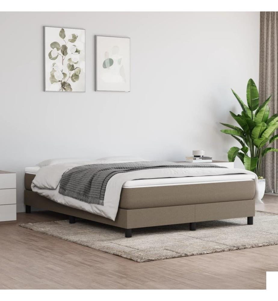 Matelas de lit à ressorts ensachés fermeté moyenne Taupe 140x190x20 cm Tissu